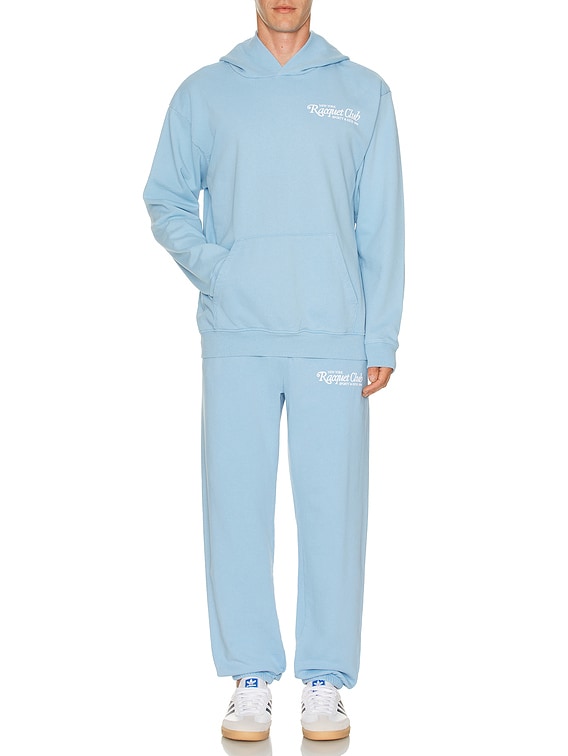 スウェット・トレーナー Sporty & Rich Wellness Club Man to Man Light Blue CR761BB CR Sporty & Rich Wellness Club Flocked Crewneck Blue | BSTN Store