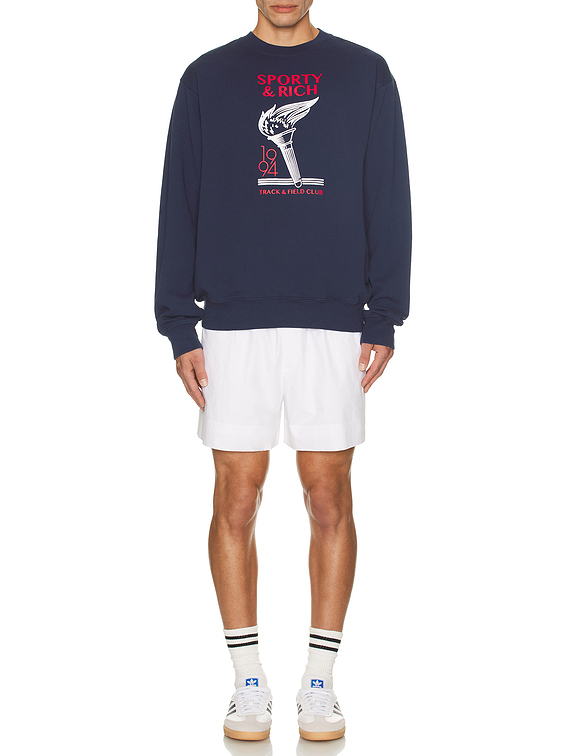Sporty & Rich クルーネックスウェットシャツ - Navy | FWRD