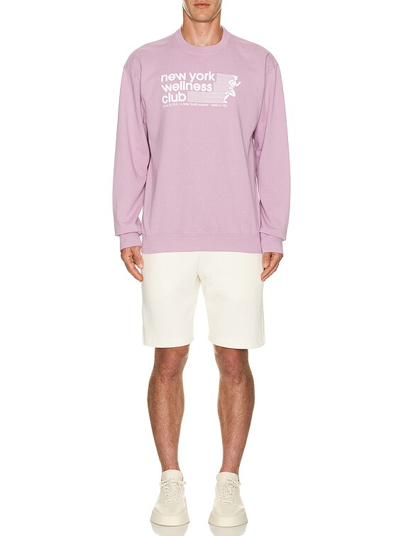 Sporty&Rich｜ (USA Wellness Club Crewneck - Soft Lavende USA Wellness Club Crewneck - Soft Lavender/White – Sporty & Rich