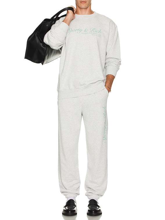 Sporty&Rich｜TRAINING PANTS (French Sweatpants - Heather Sporty & Rich French Sweatpants in Heather Grey | FWRD