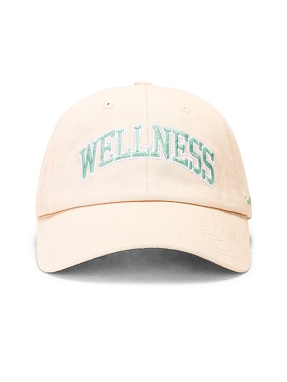 Sporty & Rich Wellness Ivy Hat in Cream & Jade | FWRD