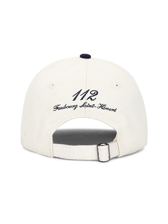 Sporty & Rich X Le Bristol Paris Faubourg Wool Hat in White Navy