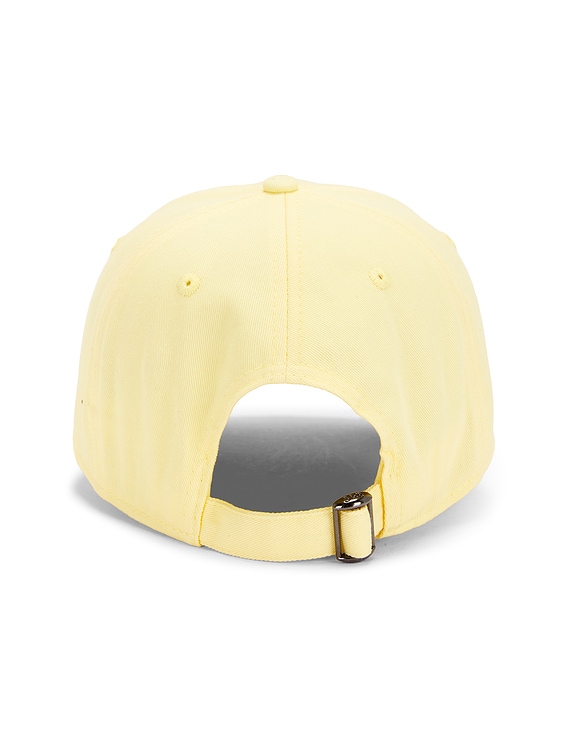 Sporty&Rich｜ (Carlyle Embroidered Hat - Almond/Navy (AC Sporty & Rich Carlyle Embroidered Hat in Almond & Navy | FWRD