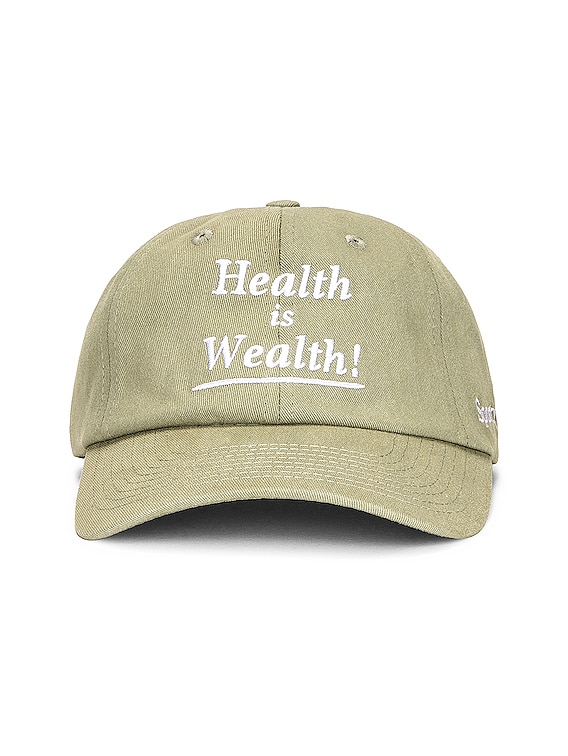 【限定SALE正規品】sportyu0026rich Health is Wealth コットンキャップ 刺繍 帽子