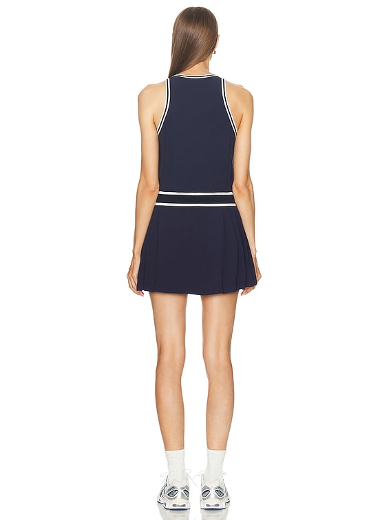 Sporty&Rich｜DRESSES (SRC Phoebe Dress - Navy/White (DR0 SRC Phoebe Dress - White/Navy/Fire red – Sporty & Rich