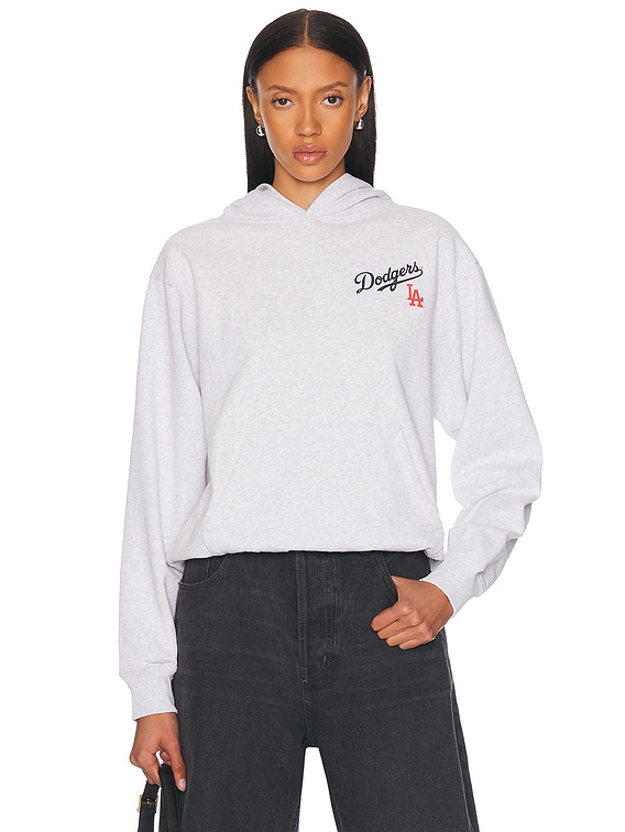 Sporty & Rich X LA Dodgers Serif Sweatshirt in Heather Gray | FWRD