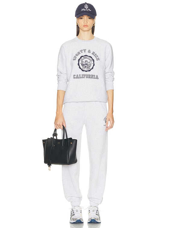 Sporty & Rich California Emblem Soft Crewneck Sweatshirt in