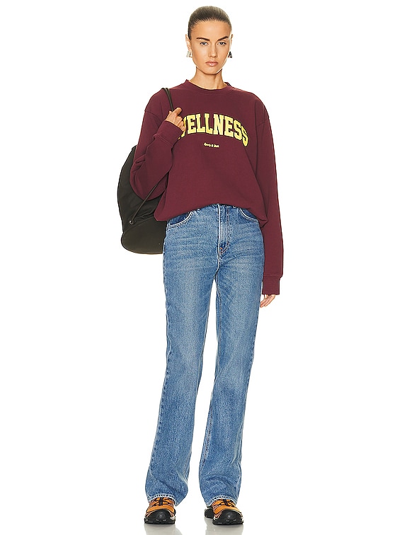 ★Sporty & Rich★ Wellness Ivy Sweatshirt Merlot Gold CR643M Wellness Ivy Quarter Zip - Moss/White – Sporty & Rich