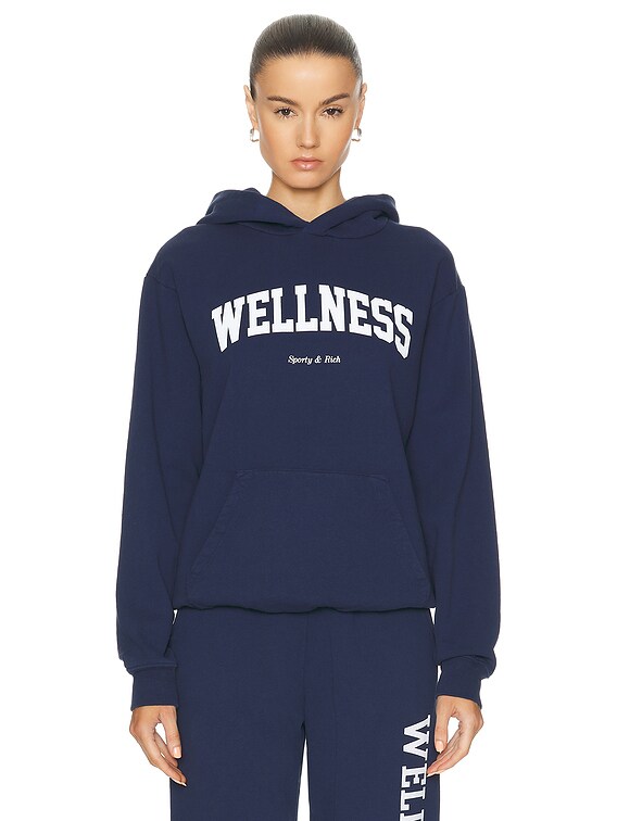 Sporty&Rich|HOODIES/SWEATS (Wellness Ivy Hoodie - Navy/ Sporty & Rich Wellness Ivy Hoodie in Navy & White | FWRD