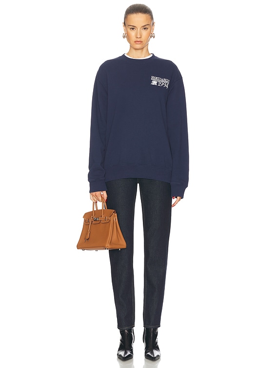 Sporty&Rich｜ (Finish Line Crewneck - Navy/White (ST0715 NY Racquet Club Crewneck - Navy/White – Sporty & Rich