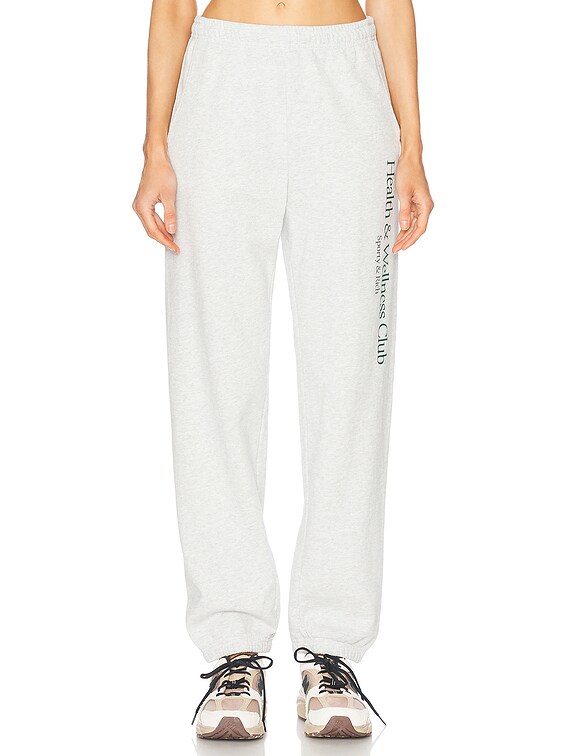 Sporty & Rich H&W Crest Sweatpant in Heather Gray | FWRD