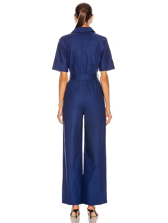 Staud Zavey Jumpsuit in Midnight | FWRD