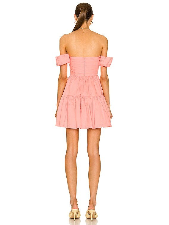 Staud Mini Elio Dress in Grapefruit | FWRD