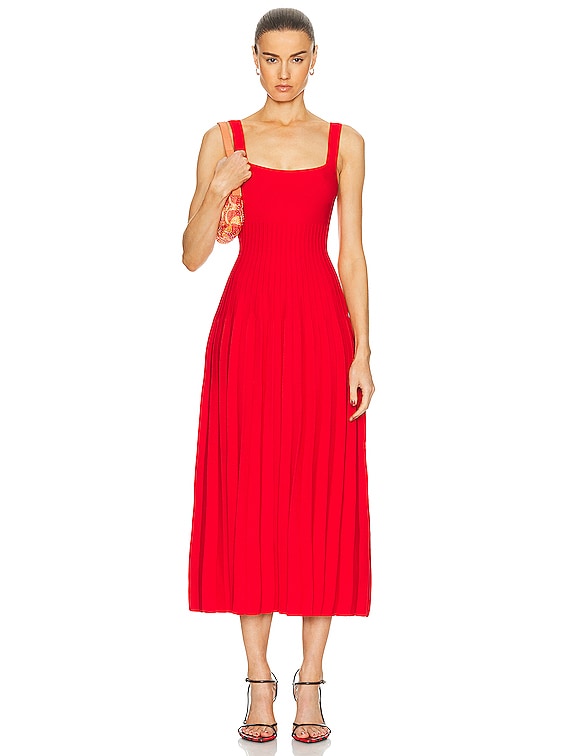 Staud Ellison Dress in Red Rose | FWRD