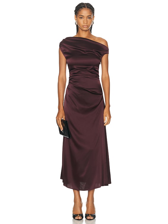 Staud Phare Dress in Merlot | FWRD Staud Phare Dress in Merlot | FWRD