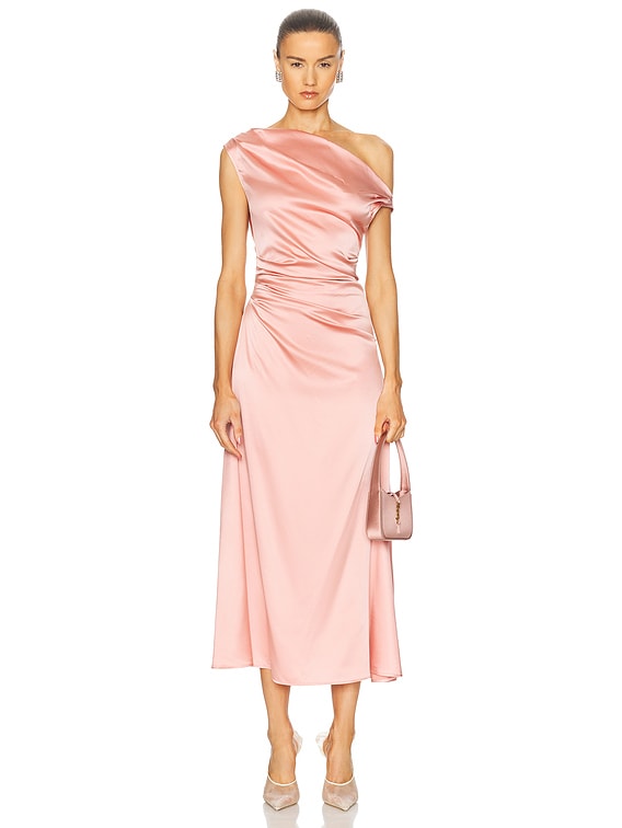 Staud Phare Silk Dress Rose Staud Phare Silk Dress Rose