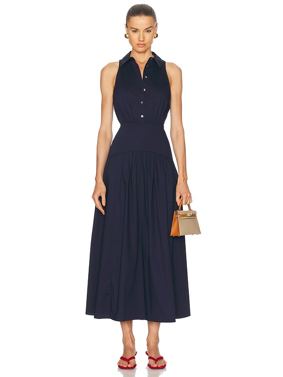 Staud Romy Dress in Navy | FWRD