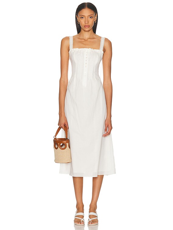 Staud Matilde Dress in White | FWRD