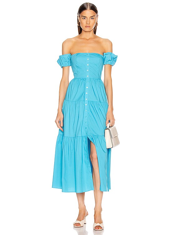 Staud Elio Dress in Bright Blue | FWRD