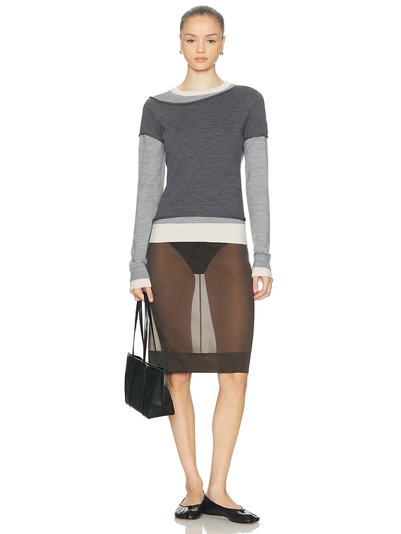 Staud Sera Sweater in Heather Grey Multi | FWRD