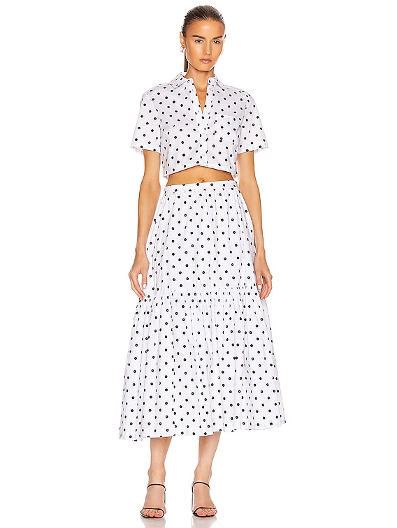 スカート ETRO Woman Skirt White WRFA001699SA568 X0801 Ruffled paisley-print cotton and silk-blend voile maxi skirt