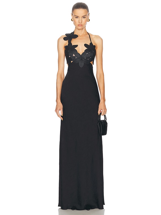 SILVIA TCHERASSI Lua Dress in Black | FWRD