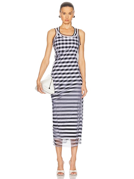 VIP【関税送料無料】希少 Sportmax Naro Long Dress Sportmax Naro Dress in Black & White | FWRD