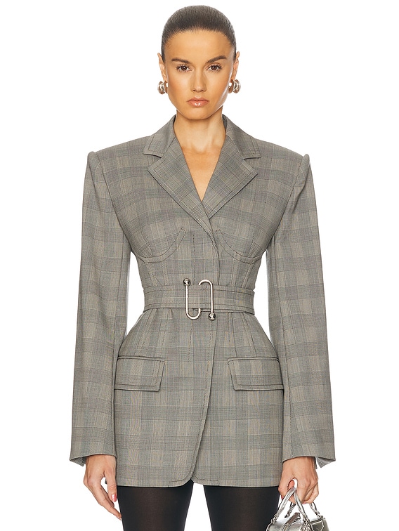直営♪SPORTMAX ベルト付き フィットジャケット EMY Sportmax Emy Jacket in Black Galles | FWRD