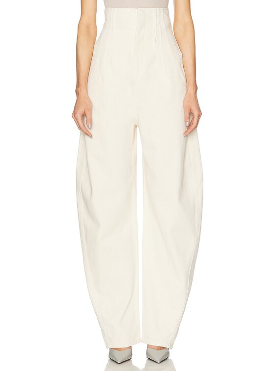 Sportmax Glauco Trouser in Ecru | FWRD