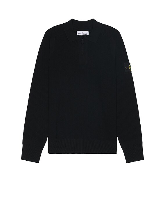 Stone Island Knit Polo in Black | FWRD