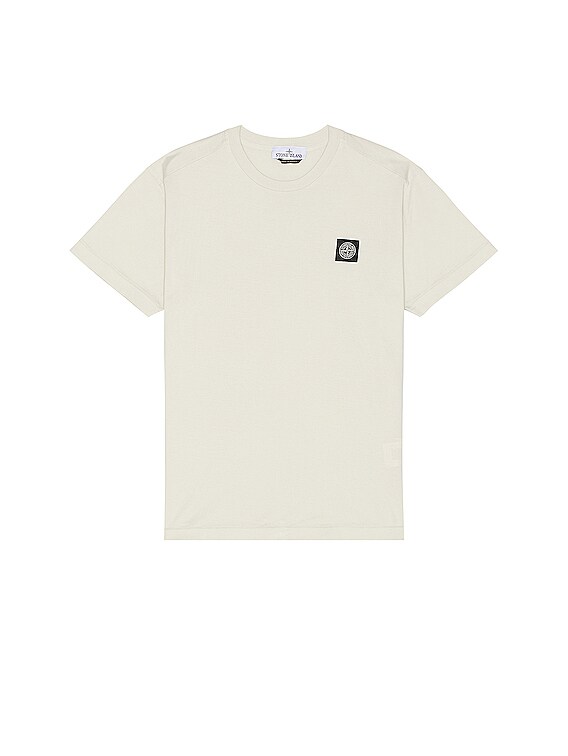 Stone Island T-shirt in Plaster | FWRD Stone Island T-shirt in Plaster | FWRD