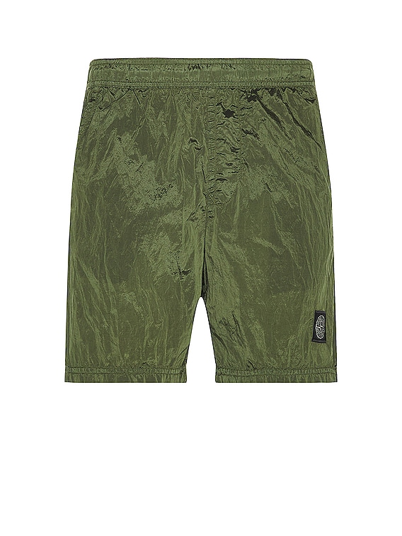 STONE  SWIM PANTS 　カーキ　XL　ナイロンメタル Stone Island Swim Trunks in Olive | FWRD