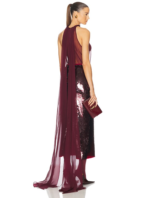 SEV Halter Top in Burgundy | FWRD