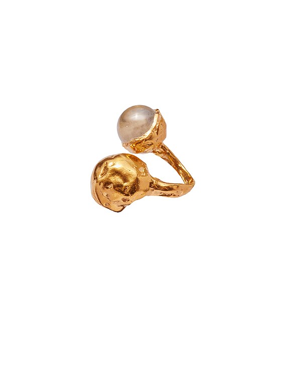 Simuero GUINDA リング - Yellow Gold & Clear Glass | FWRD