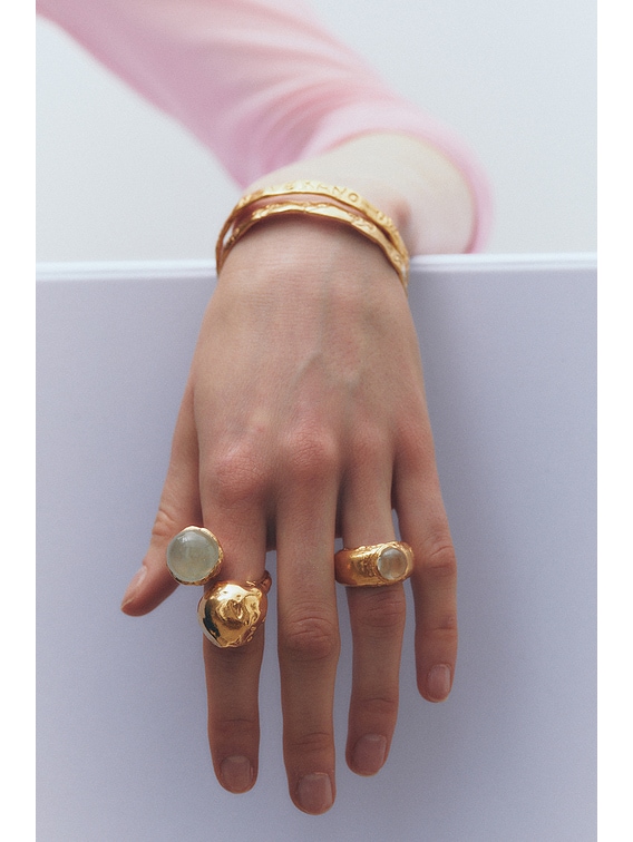【海外限定】Simuero Agosto Ring オレンジグラデーション 瑪瑙 海外限定】Simuero Agosto Ring オレンジグラデーション 瑪瑙