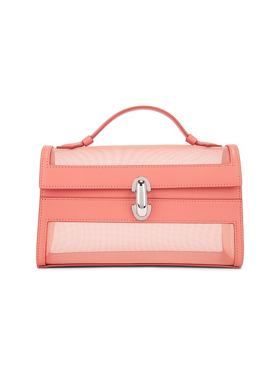 Savette ピンク Symmetry ポシェット バッグ Savette The Symmetry Pochette Bag in Camellia | FWRD