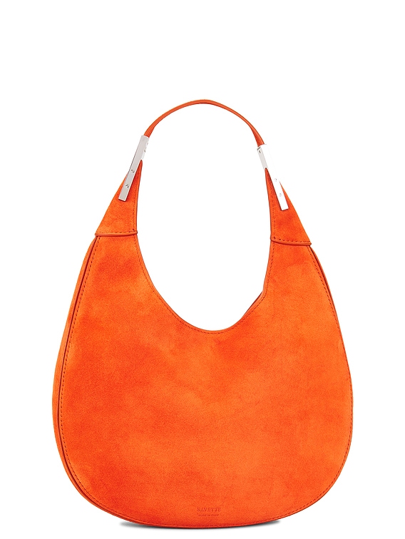 Savette Small Florence Hobo Bag in Tangerine | FWRD Savette Small Florence Hobo Bag in Tangerine | FWRD