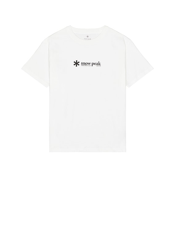 Snow Peak Soft Cotton Logo Short Sleeve T-Shirt in White FWRD