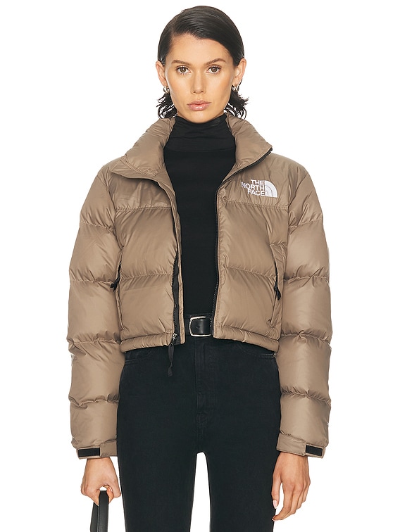 THE NORTH FACE Nuptse Short Jacket ブラウン The North Face Nuptse Short Jacket in Mocha Brown | FWRD