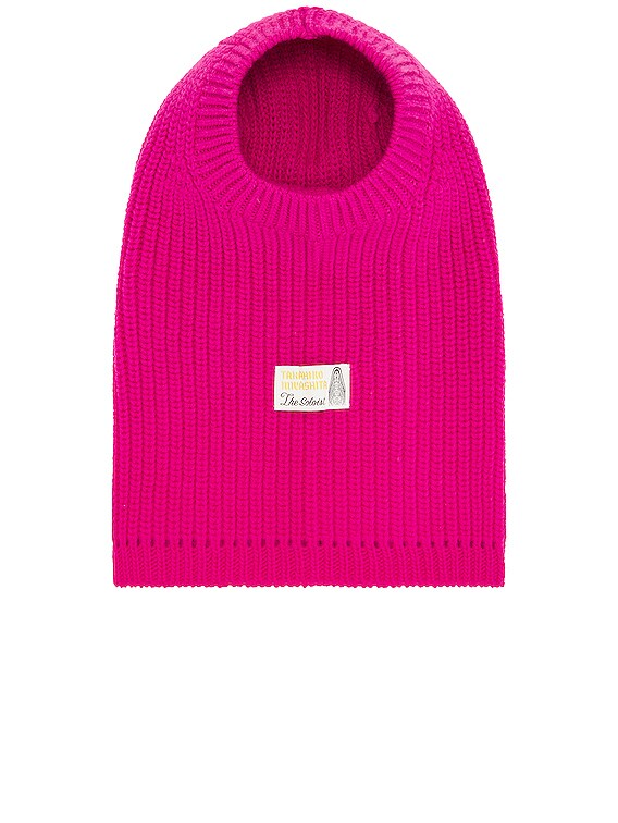 aran pattern balaclava. pink | businessicb.com.br