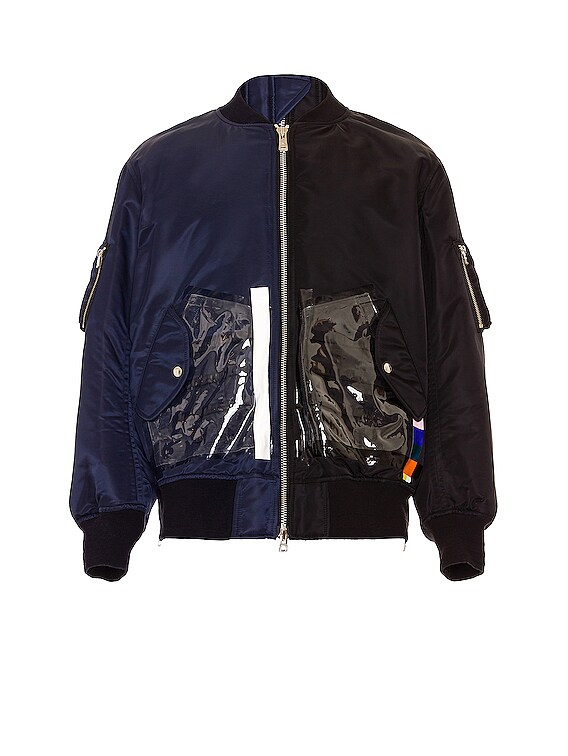 Oversized Two-Tone Flight Jacket