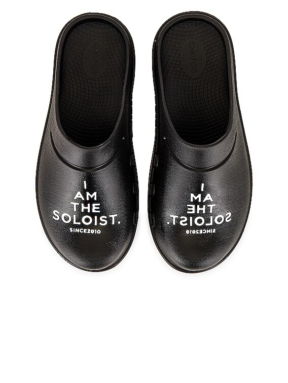 TAKAHIROMIYASHITA The Soloist Signature Clogs in Black White FWRD