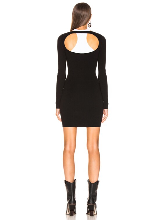 Alexander Wang Bodycon Basic Mini Dress in Black & White | FWRD