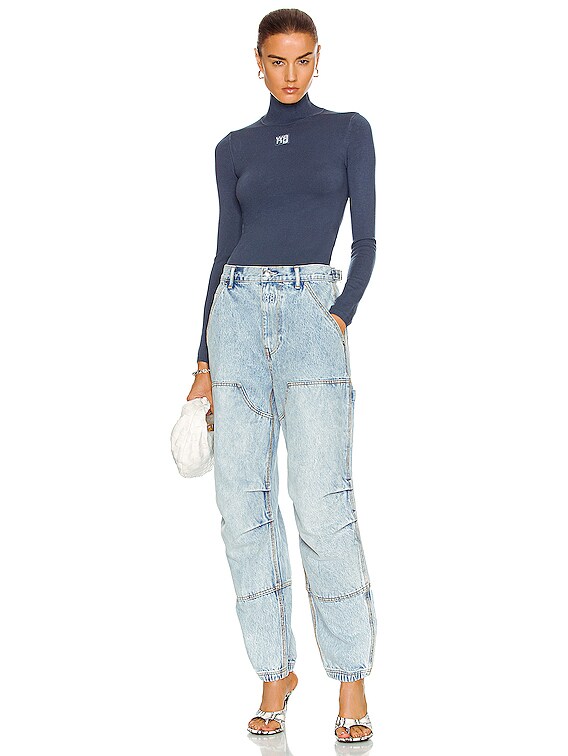 Alexander Wang Turtleneck Sweater in Winter Blue | FWRD Alexander Wang Turtleneck Sweater in Winter Blue | FWRD