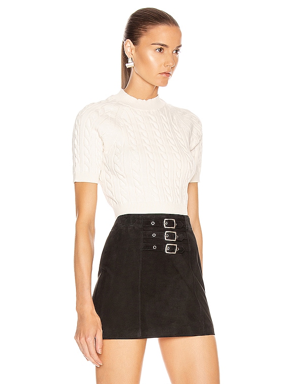 alexander wang shrunken cable sweater