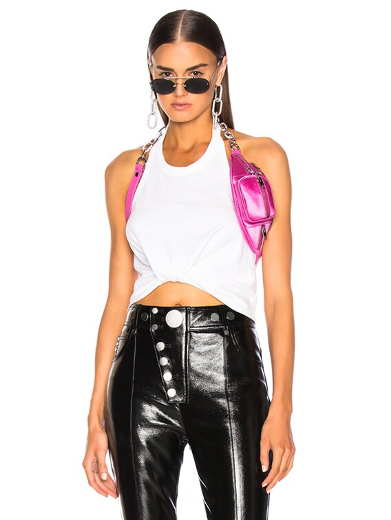 Alexander Wang High Twist Halter Top in White | FWRD