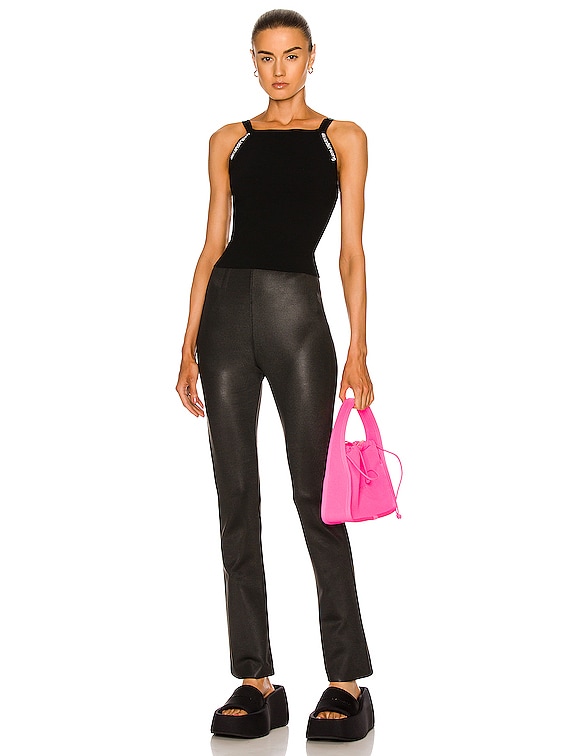 Alexander Wang Logo Bodycon Tank Top in Black | FWRD