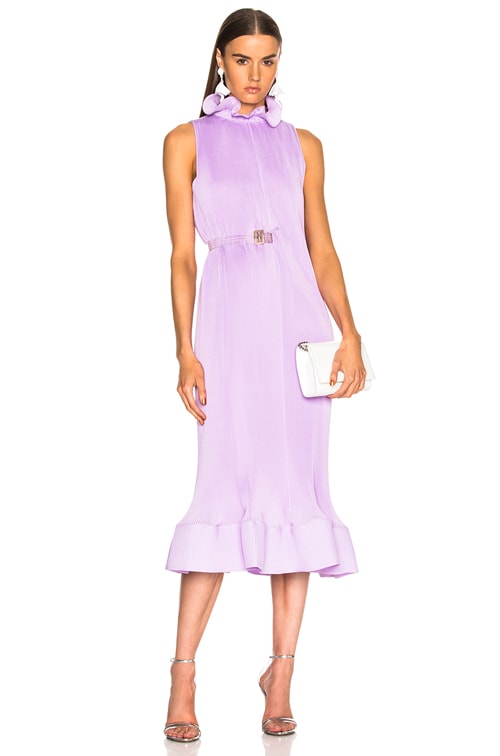 Tibi lavender outlet pleated dress