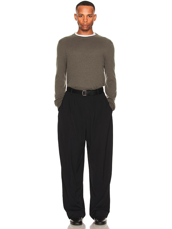 The Row Benji Crew Neck in Grey Green | FWRD