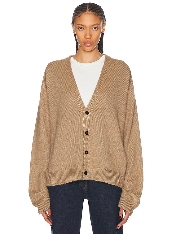 トップス Ca.L  THE ROW SHELDON CARDIGAN The Row Sheldon Cardigan in Camel | FWRD
